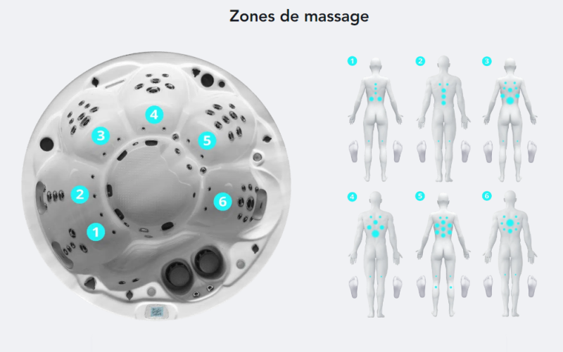 Spa à coque rond 6 places YUKON en Rhônes Alpes